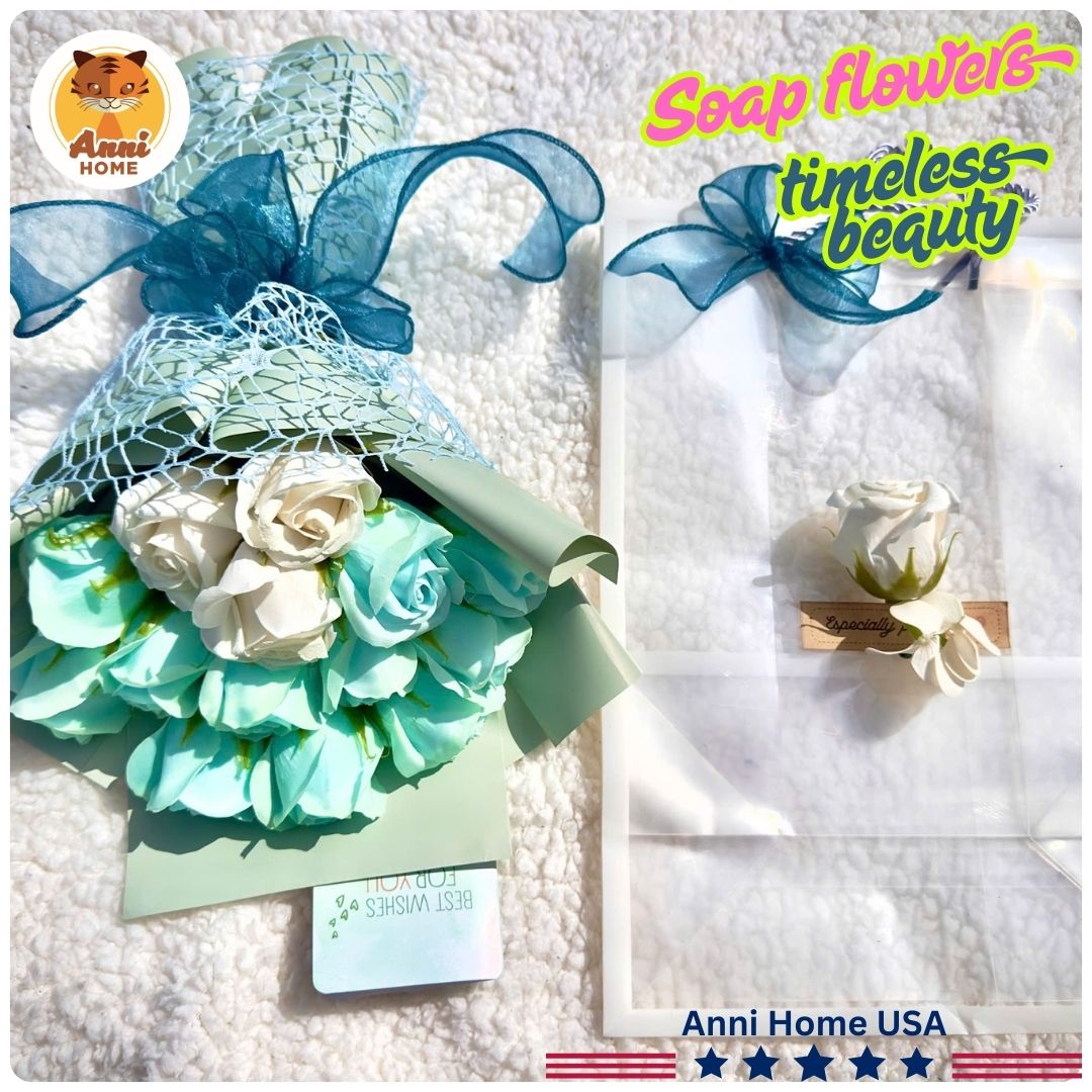 RM02 - Rose Soap Flower Bouquet – Size M - Image 7