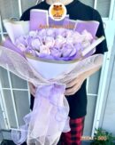 Purple Rose Soap Flower Bouquet – Size L