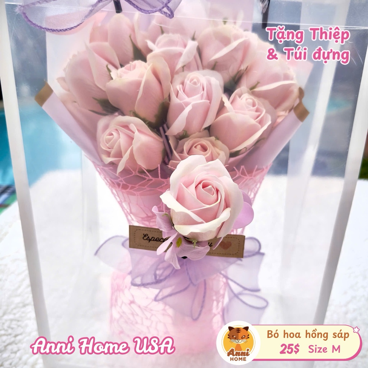 RM01 - Rose Soap Flower Bouquet – Size M