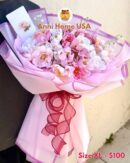 Blush Pink Soap Flower Bouquet (Roses & Hydrangeas) - Size XL