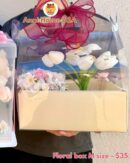 Transparent Eternal Flower Box (Soap Flower) - Size M