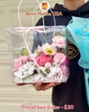 Transparent Eternal Flower Box (Soap Flower) - Size S