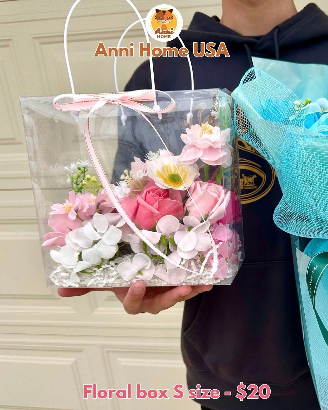 Transparent Eternal Flower Box (Soap Flower) - Size S - Image 4