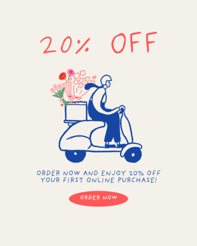 Blue and White Illustration Delivery Order Instagram Post-2